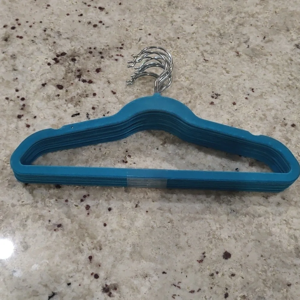 Set of 14 Teal Velvet, non- slip Hangers Y2K Vintage RetroInspired Organization
